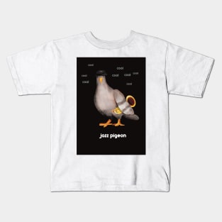 Jazz Pigeon (black back) Kids T-Shirt